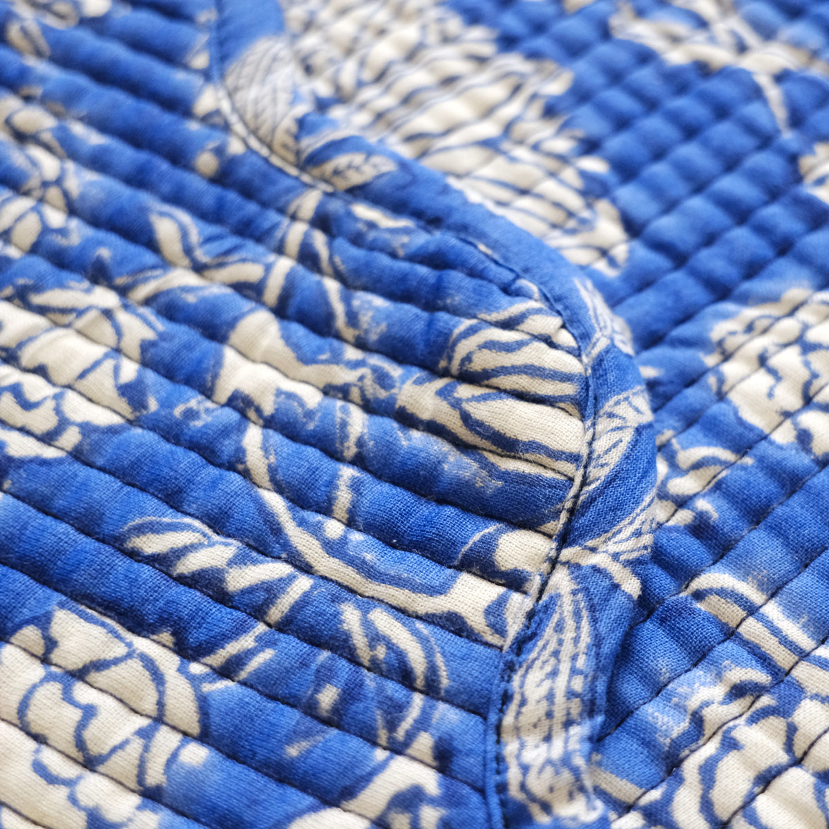 Royal Blue Floral Placemat with Napkins (Set of 6)