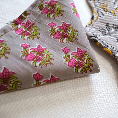 Taupe Floral Placemat with Napkins (Set of 6)