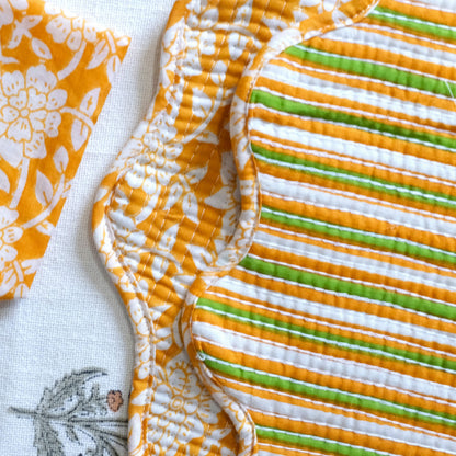 Mustard Floral Placemat with Napkins (Set of 6)